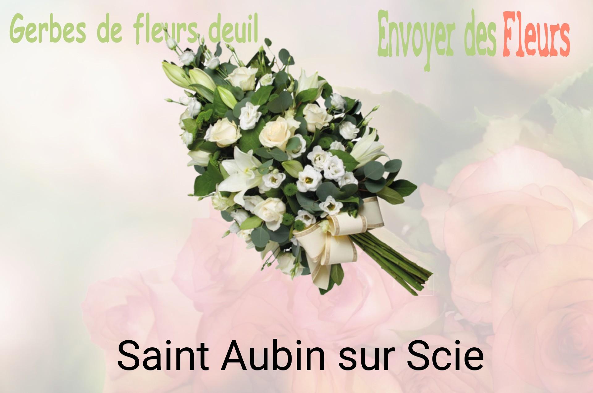 Gerbe de fleurs de deuil livrée à Saint-Aubin-sur-Scie